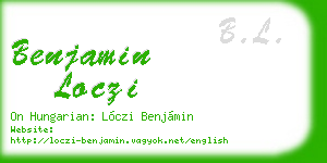 benjamin loczi business card