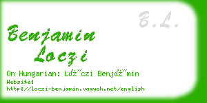 benjamin loczi business card